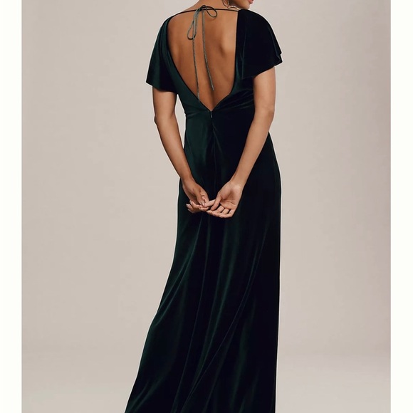 Jenny Yoo Ellis Velvet Open Back Dress - Picture 3 of 3